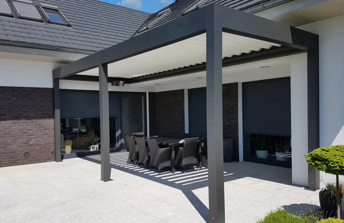 Bioklimatická pergola s naklápacími lamelami, Žilina 13